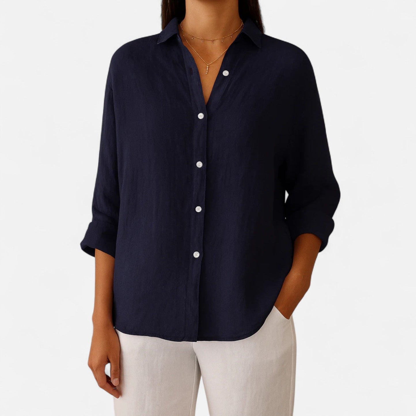 Old Monarchy | Women’s Linen Long Sleeve Blouse – Premium Lightweight Elegance for Refined Casual & Everyday Grace